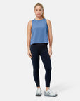 Boxy Crop Tank in Oasis Blue