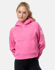 Sierra Half Zip Crop Hoodie in Sangria Sunset
