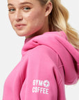 Sierra Half Zip Crop Hoodie in Sangria Sunset