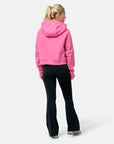 Sierra Half Zip Crop Hoodie in Sangria Sunset