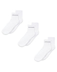 3 Pack Quarter Length Everyday Sock in White