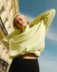 Snap Collar Sierra Sweatshirt in Lime Sorbet
