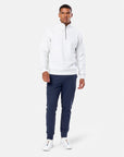 Clubhouse Quarter Zip in White Marl