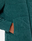 Cord Puffer Jacket in Amazon Green