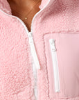 Industry Fleece Jacket in Dusty Pink