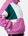 Kin Half Zip Breaker in Crisp Pink