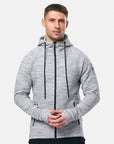 Grey Fleck Zip Hoodie