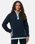 Half Zip Polar Fleece in Obsidian Blue