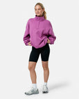 Snap Collar Sierra Sweatshirt in Crisp Pink