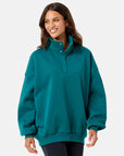 Snap Collar Sierra Sweatshirt in Teal