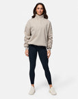 Snap Collar Sierra Sweatshirt in Rich Taupe