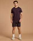 Daily Tee in Mahogany Marl