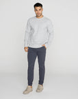 Textured Sweatshirt in Heather Grey