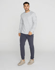 Textured Sweatshirt in Heather Grey