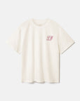 Oversized Print Tee in Warm White