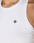 Relentless Racer Back Vest in Ultra White
