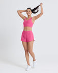 All-In V-Neck Bra in Flash Pink - Bras - Gym+Coffee IE