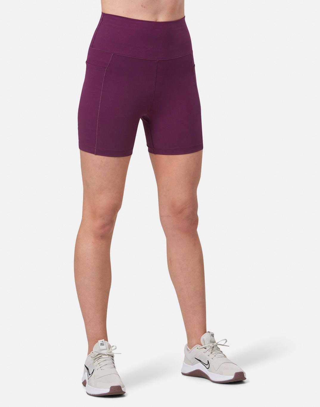 Aurora 5&quot; Bike Short in Sangria - Shorts - Gym+Coffee IE