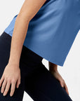 Boxy Crop Tank in Oasis Blue