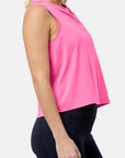 Boxy Crop Tank in Sangria Sunset
