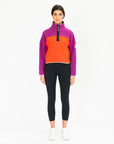 Half Zip Crop Polar Fleece in Very Berry - Fleeces - Gym+Coffee IE