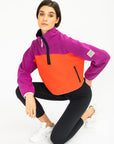 Half Zip Crop Polar Fleece in Very Berry - Fleeces - Gym+Coffee IE