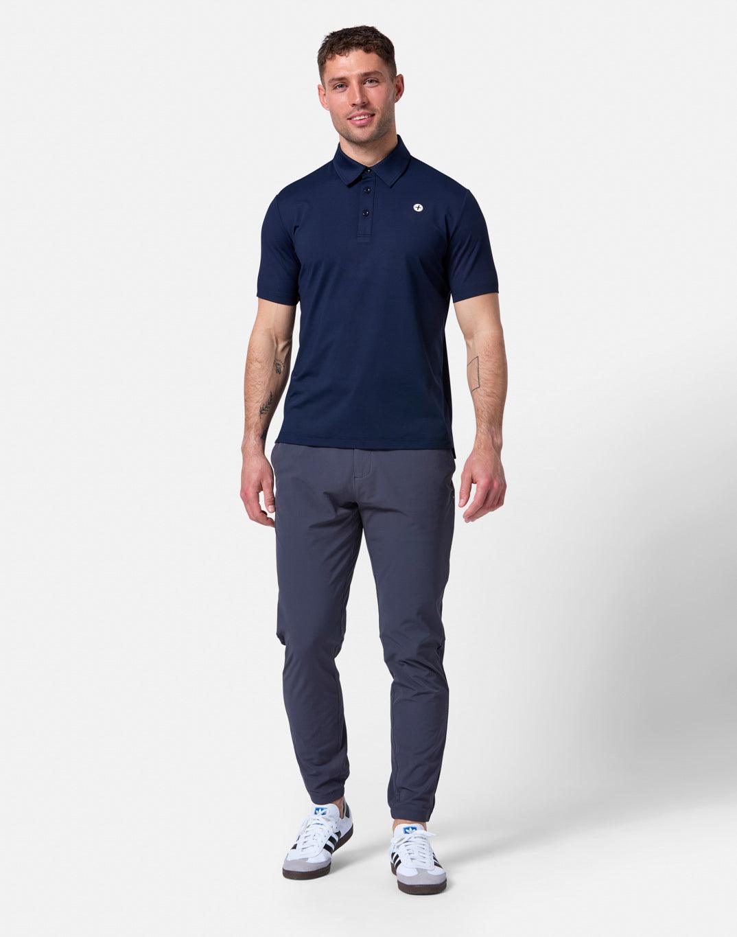 Coffee Polo Tee in Obsidian - T-Shirts - Gym+Coffee IE