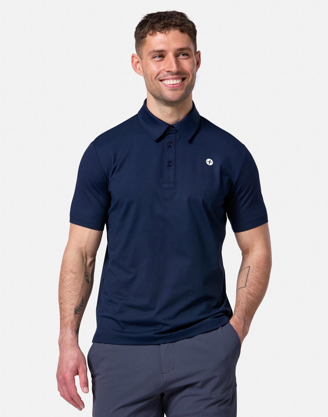 Coffee Polo Tee in Obsidian - T-Shirts - Gym+Coffee IE