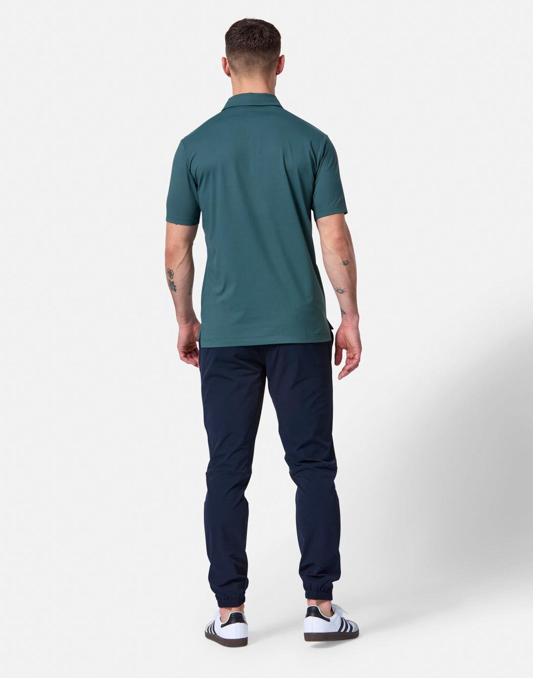 Coffee Polo Tee in Sage - T-Shirts - Gym+Coffee IE