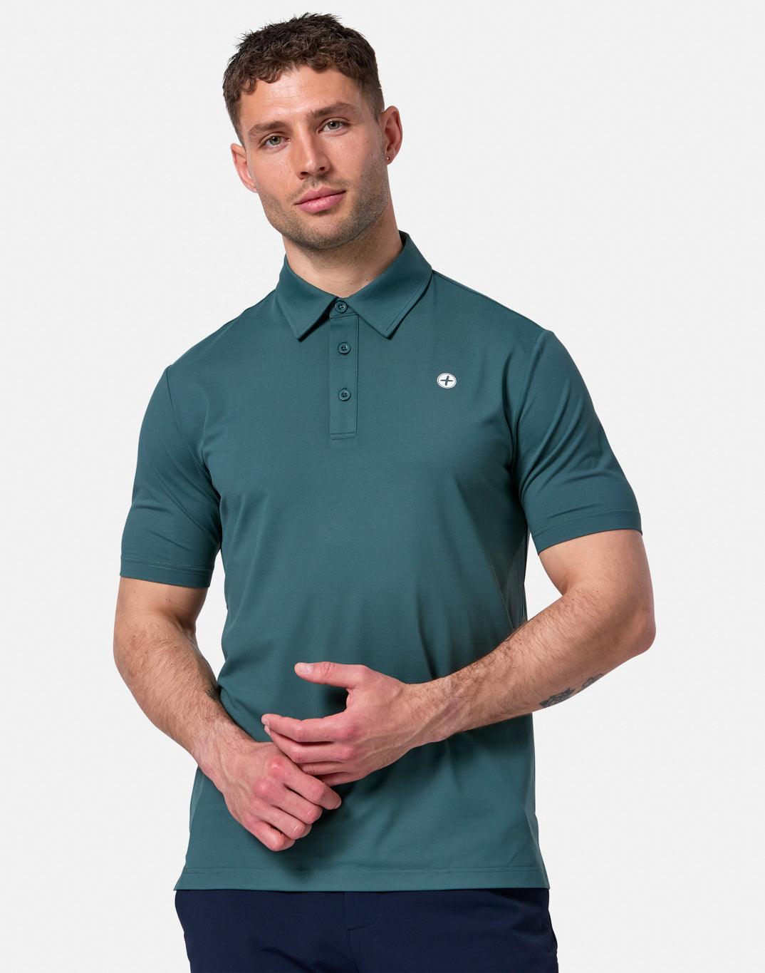 Coffee Polo Tee in Sage - T-Shirts - Gym+Coffee IE