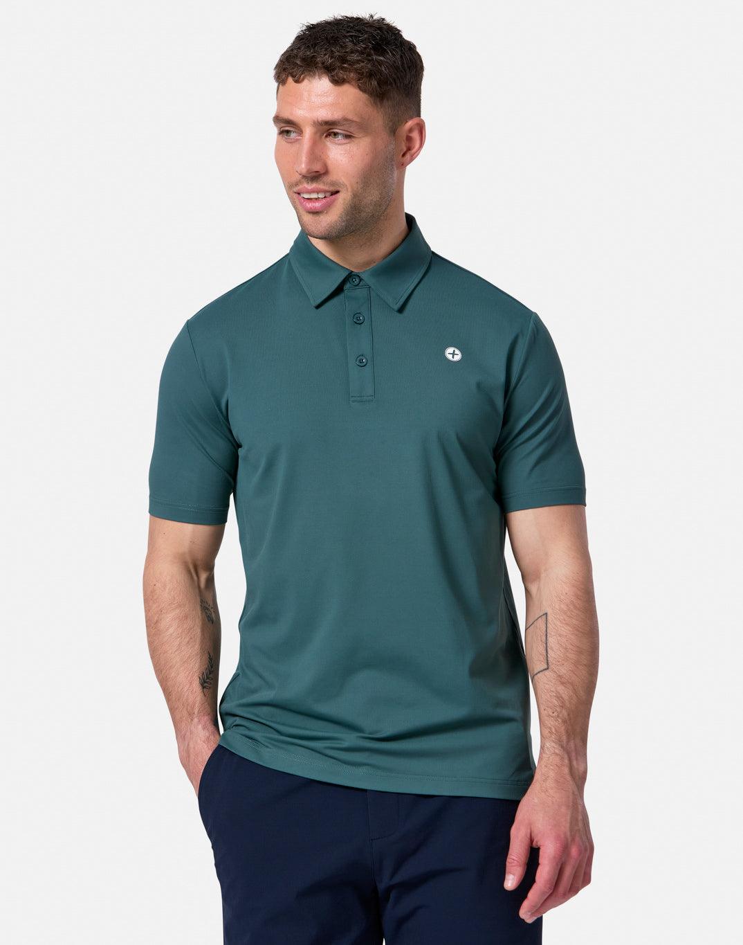 Coffee Polo Tee in Sage - T-Shirts - Gym+Coffee IE