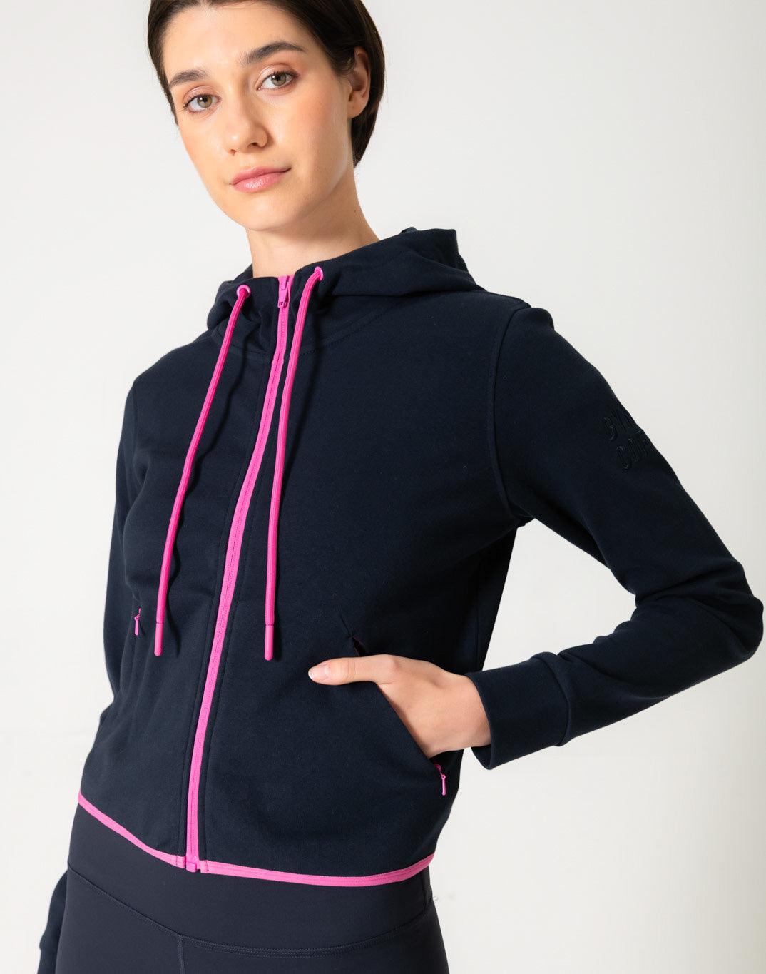 Chill Zip Crop Hoodie in Obsidian - Hoodies - Gym+Coffee IE