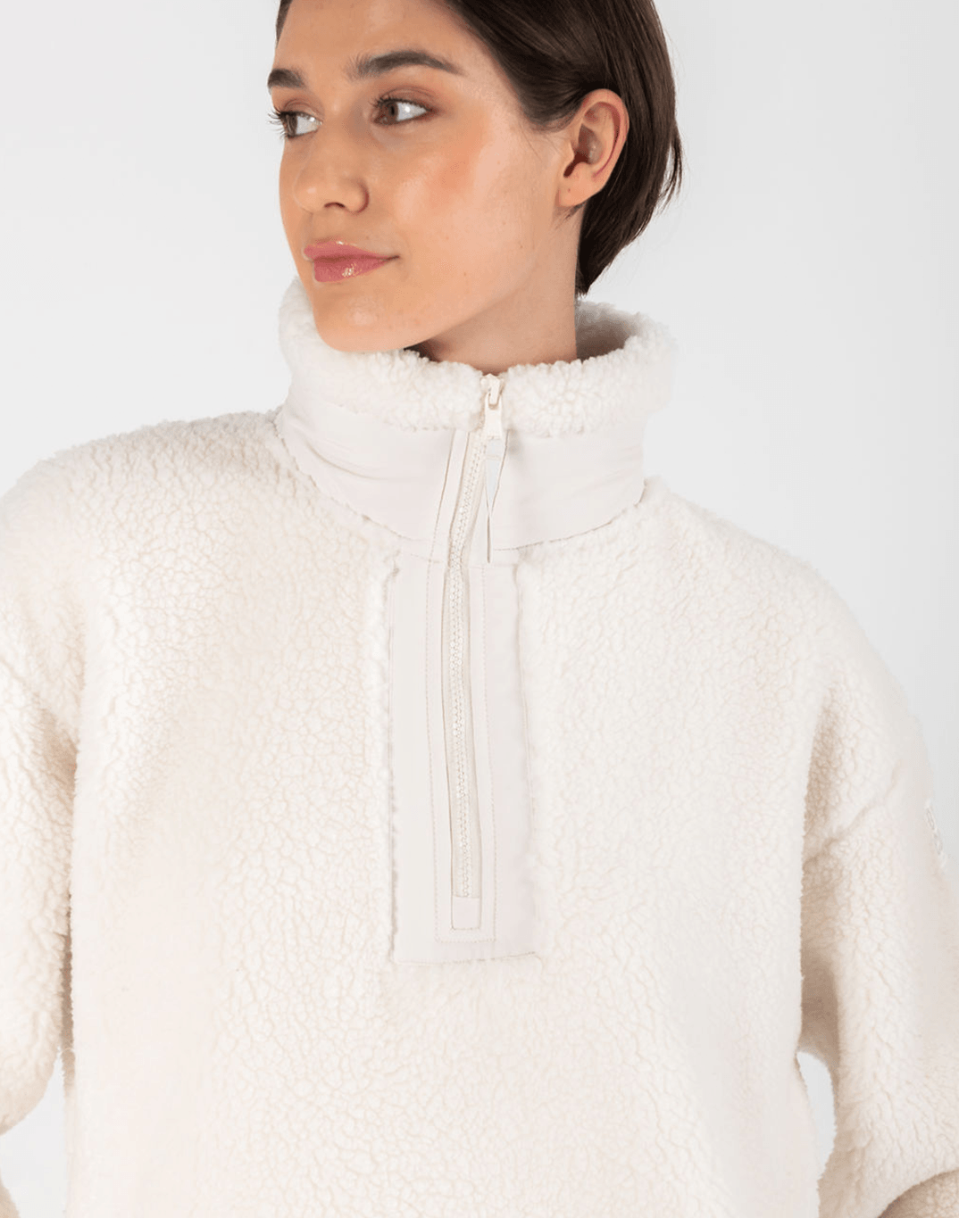 Industry Fleece Half Zip in Cloud White - Fleeces - Gym+Coffee IE