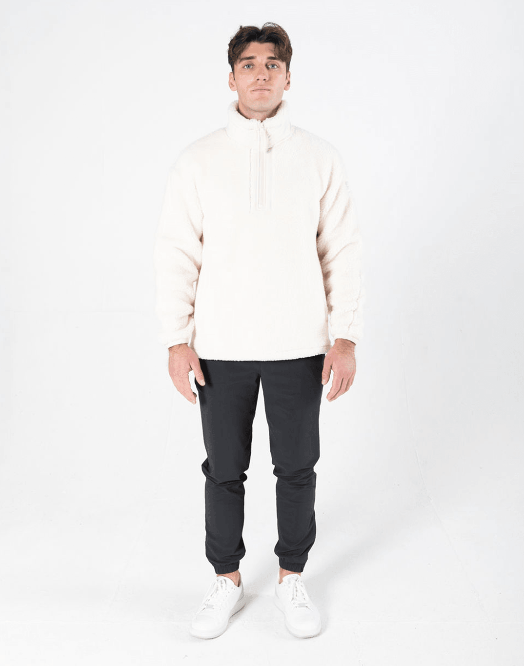 Industry Fleece Half Zip in Cloud White - Fleeces - Gym+Coffee IE