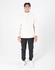 Industry Fleece Half Zip in Cloud White - Fleeces - Gym+Coffee IE