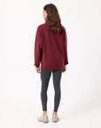 Knit Half Zip in Mulberry