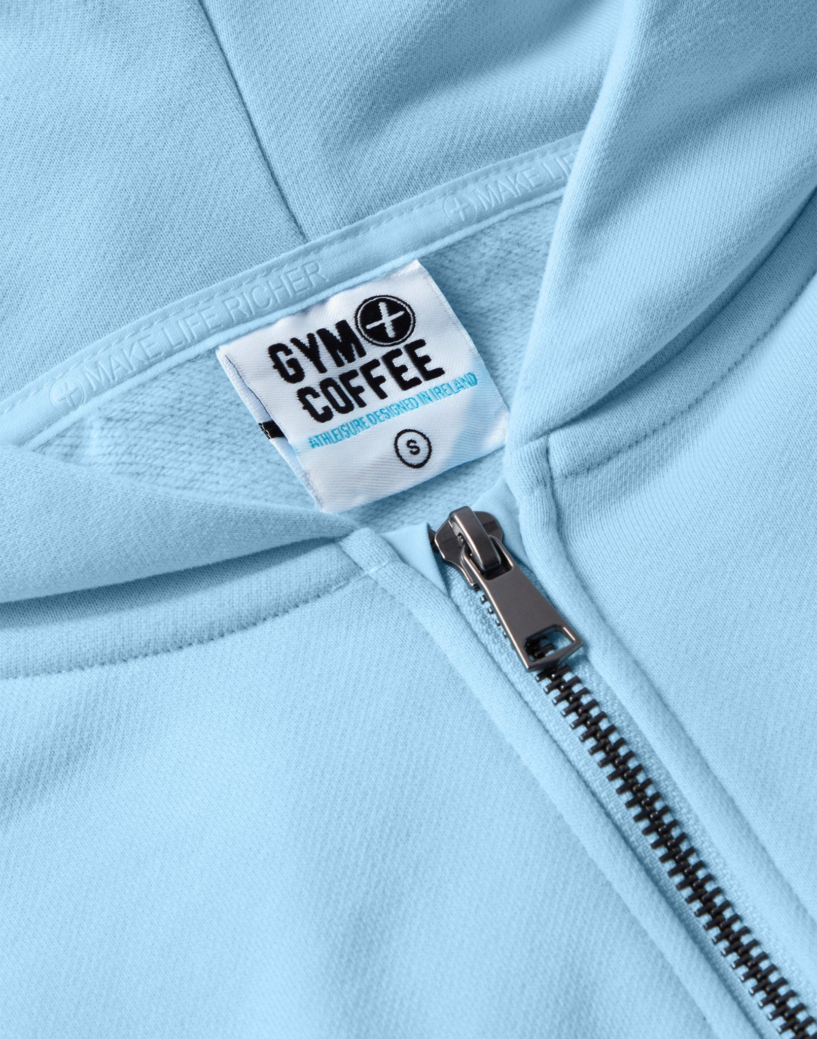 Daily Zip Hoodie in Baby Blue