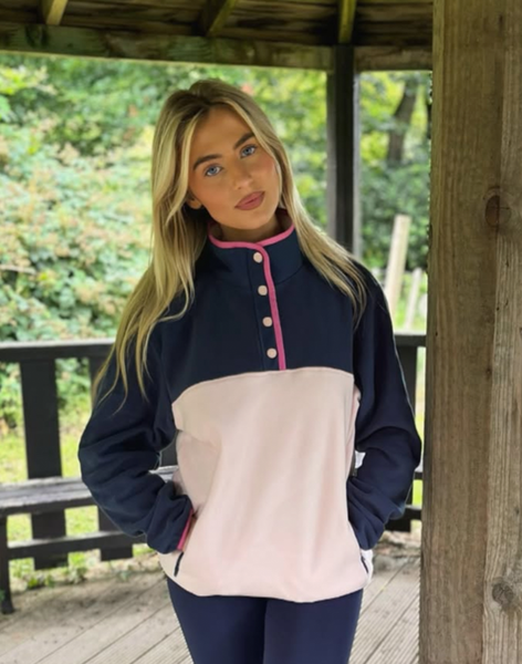 Half Snap Polar Fleece in Powder Pink – Gym+Coffee USA