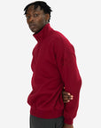 Snap Collar Sierra Fleece Sweatshirt in Deep Cherry - Sweatshirts - Gym+Coffee IE