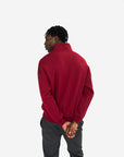 Snap Collar Sierra Fleece Sweatshirt in Deep Cherry - Sweatshirts - Gym+Coffee IE