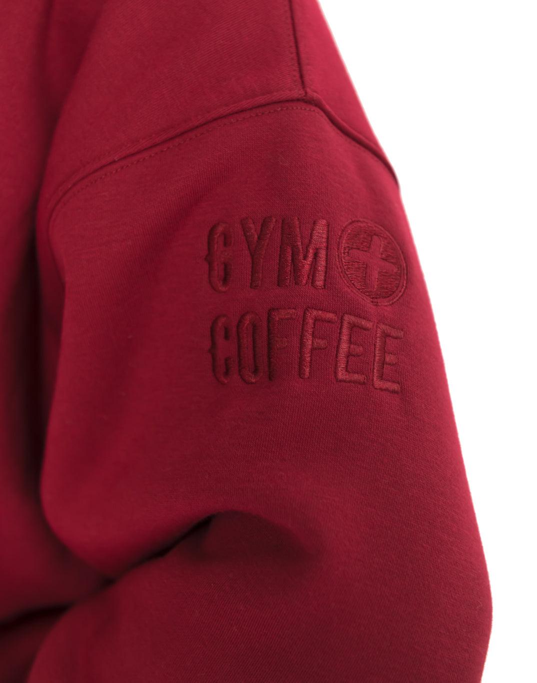 Snap Collar Sierra Fleece Sweatshirt in Deep Cherry - Sweatshirts - Gym+Coffee IE