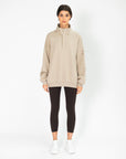 Unisex Snap Collar Sweatshirt in Rich Taupe - Sweatshirts - Gym+Coffee IE