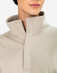 Unisex Snap Collar Sweatshirt in Rich Taupe - Sweatshirts - Gym+Coffee IE