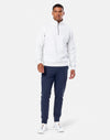 Clubhouse Half Zip in White Marl