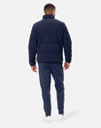 Cord Puffer Jacket in Twilight Navy