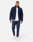 Cord Puffer Jacket in Twilight Navy