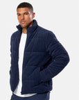 Cord Puffer Jacket in Twilight Navy