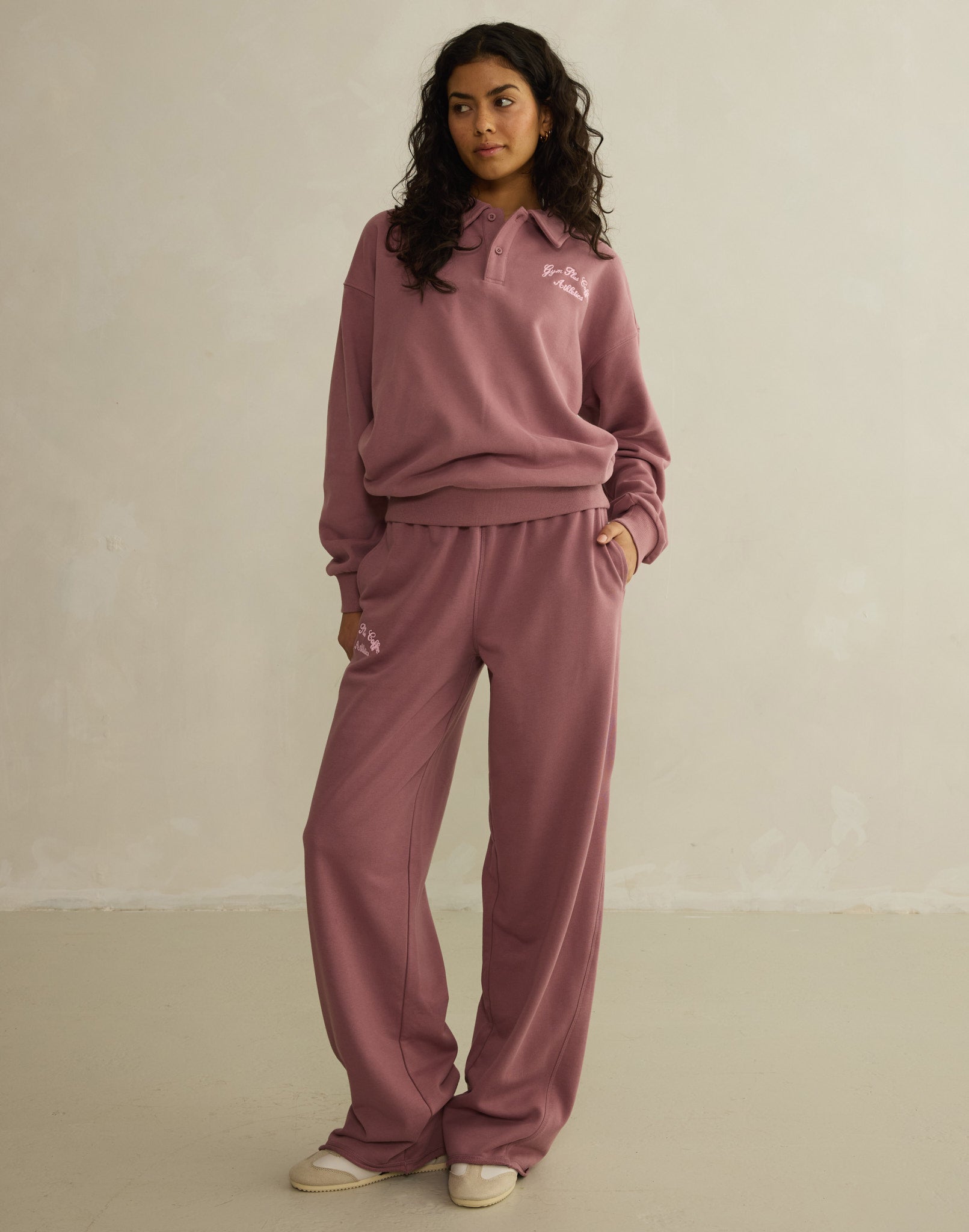 Daily Collared Sweatshirt in Terra Rose