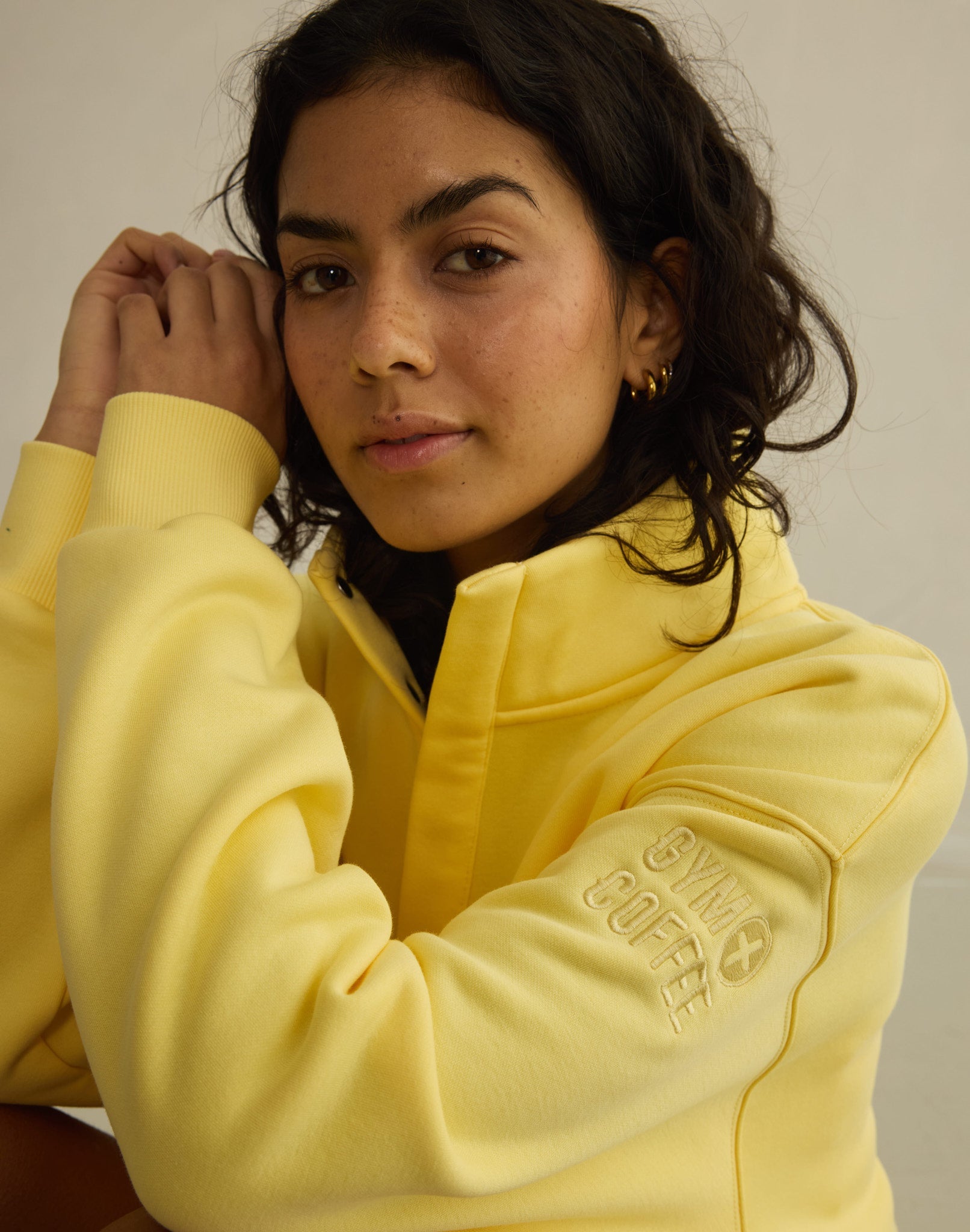 Daily Snap Collar Sweatshirt in Lemon Sorbet