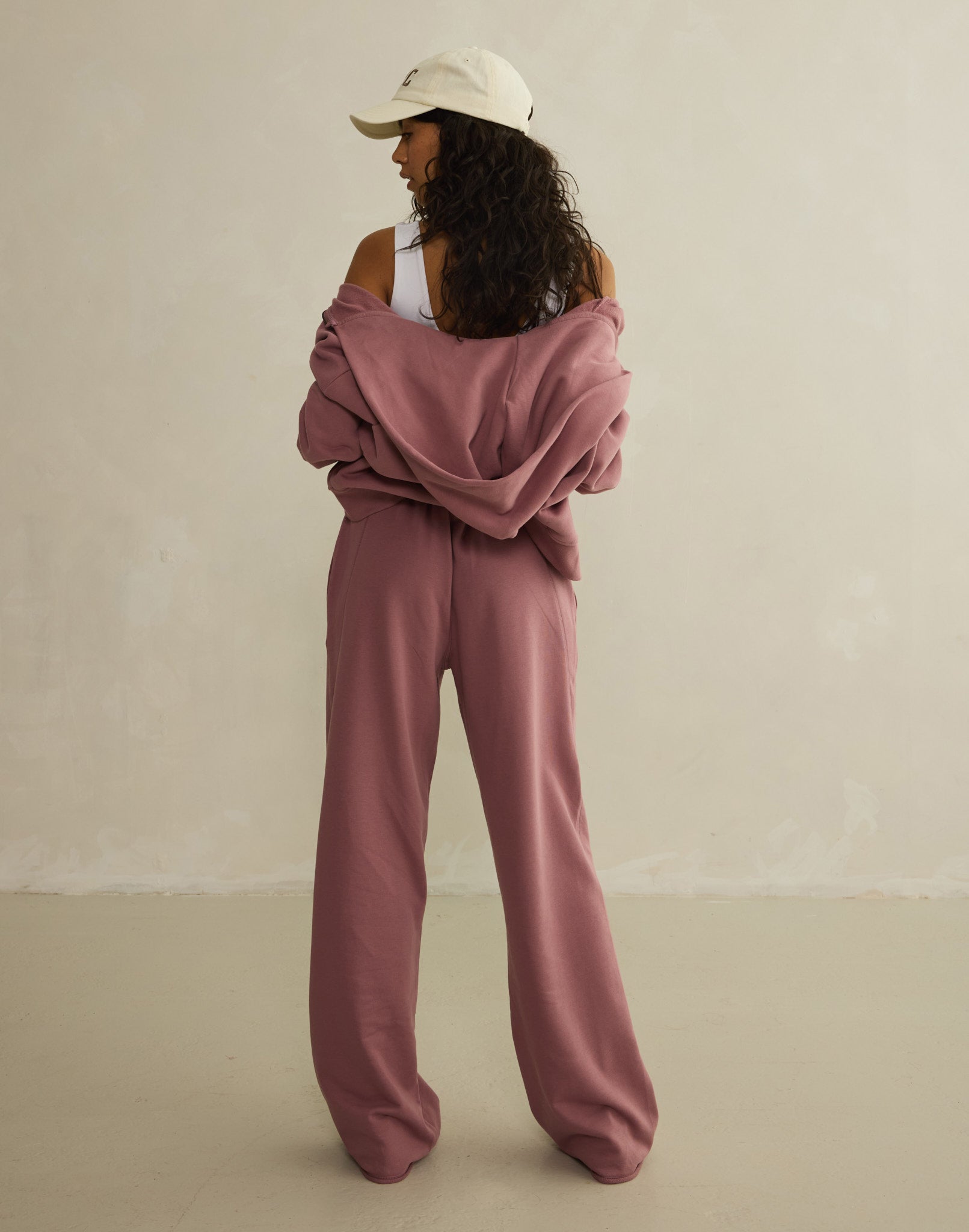 Daily Zip Hoodie in Terra Rose